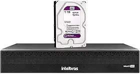 Dvr Gravador de Vídeo Intelbras MHDX 3116-C 16 Canais Full HD 1080p com Compressão H.265+ e Inteligência Artificial + HD 1TB Purple