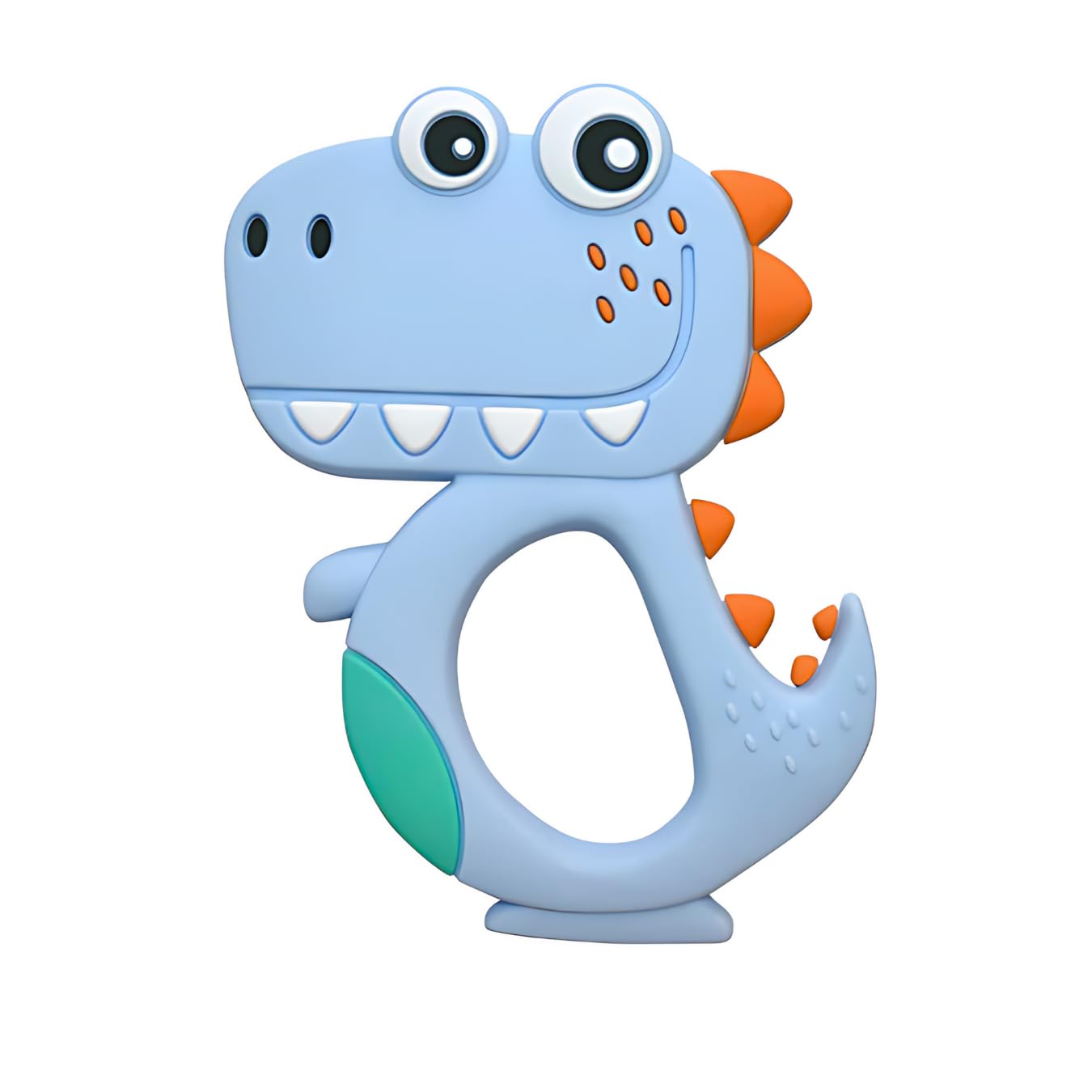 Silicone Teether for 6 to 12 Months Baby, BPA Free 100% Food Grade Baby Teethers 6-12 Months, Easy to Grasp Chew, Teething Toy, Teethers for 3 to 6 Months BPA Free, Soothes Gum(DINOSAUR(PINK)) (DINO - SKYBLUE)-image-27