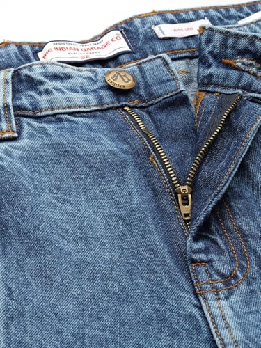 Image of The Indian Garage Co Men Loose Baggy Relaxed Fit Solid Mid-Rise Jeans