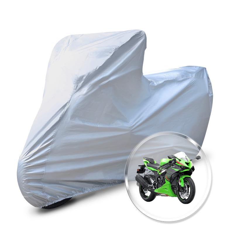 Image of Neodrift 'CrystalMax' Bike Cover for Kawasaki ZX-6R (All-Weather Motorcycle Protection, Water & UV Resistant, Dustproof, Windproof).