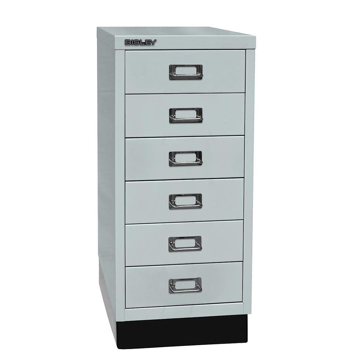 BISLEY MultiDrawer, Serie 29 con Base, DIN A4, 6 cassetti, Metallo, 696, Bianco Traffico, 38 x 27,9 x 67 cm