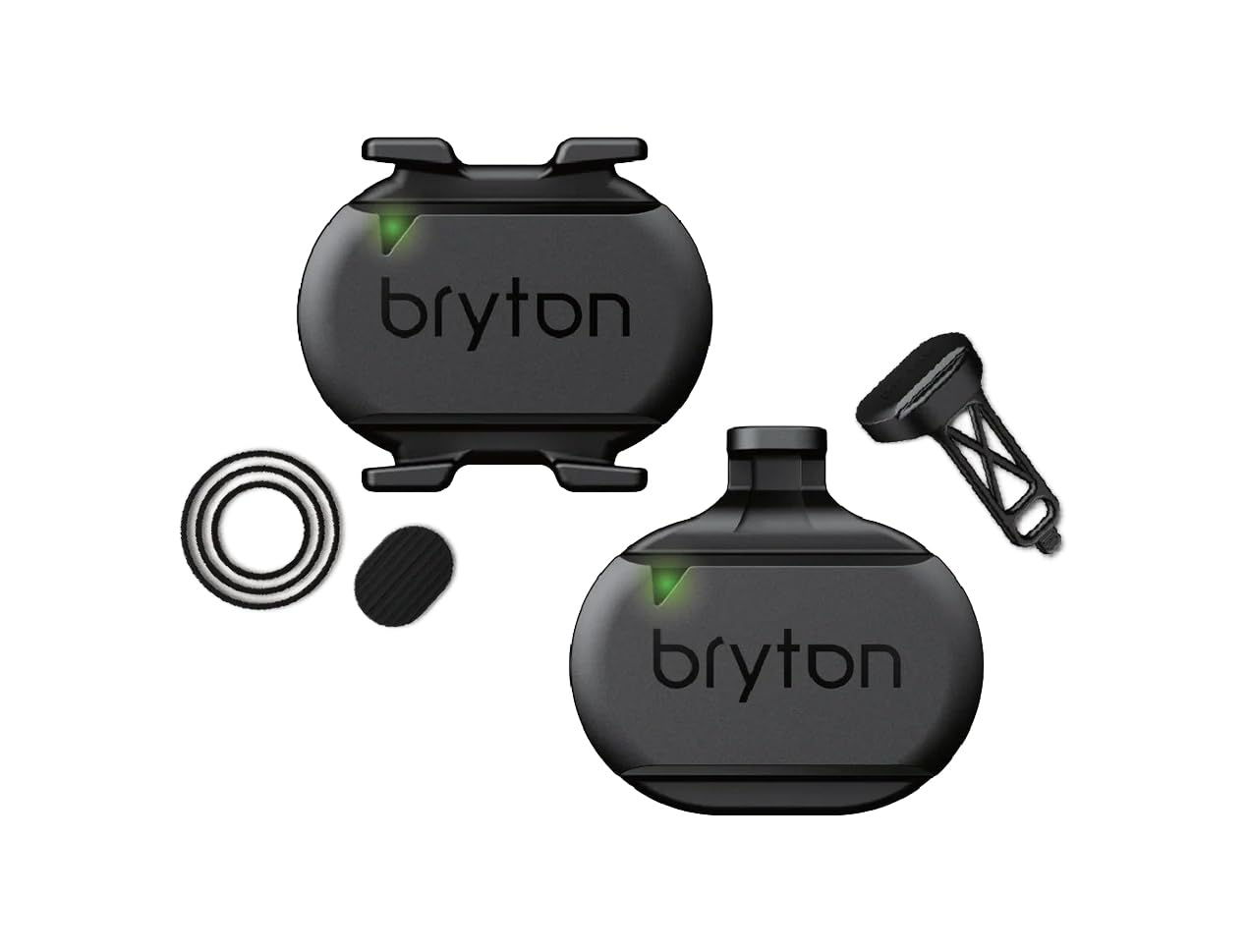 Bryton Magnet-free Smart Cycling Cadence Sensor & Speed Sensor Twin Set both with Dual ANT+/BLE 4.0 Technology for Wireless Data on your Bike Computer and Smartphone