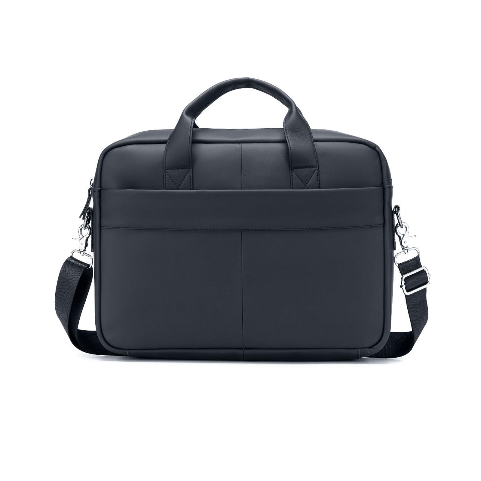 FANDARE Cartera de Hombro Profesional Maletín de Cuero Vintage para Hombre, Bolsa de Ordenador 14 Pulgadas con Correa Desmontable, Asa Cómoda, Marrón/Negro Bolso de Negocios Tote Mensajero Mano