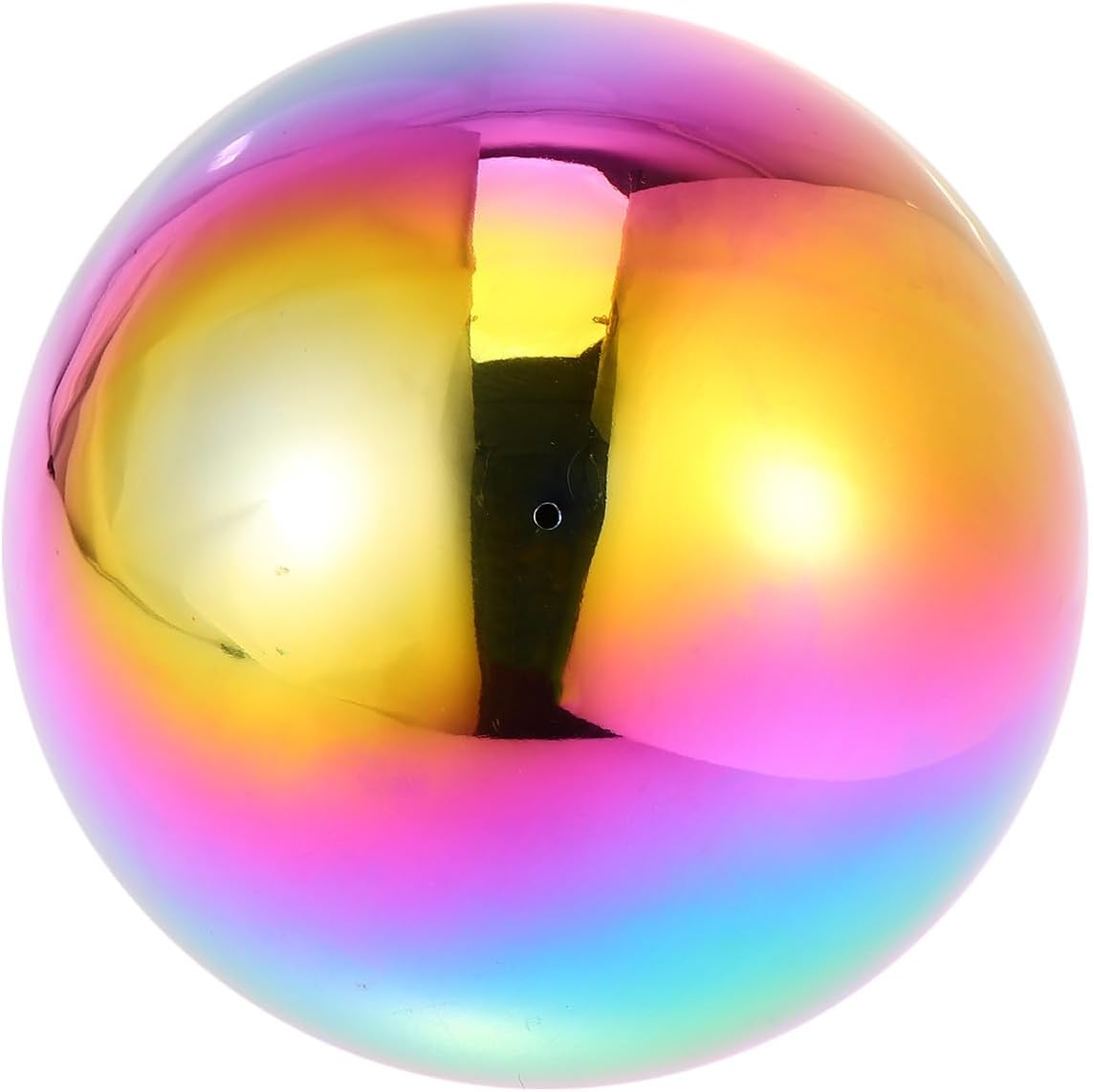 Colorful 200mm Stainless Steel Hollow Ball, Mirror Polished Multi-Purpose Gazing Sphere for Garden and Outdoor Décor, Reflective Hollow Metal Orb for Lawn Sculptures Random Color