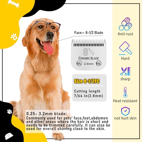 Image of 8 1 /2 Dog Grooming Ceramic Blade,Compatible with Andis ,Oster A5,Wahl KM10