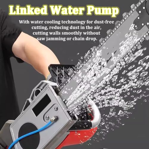 Sierra De Cadena Eléctrica para Hormigón De 35 Cm/48 Cm, Sierra De Cadena Portátil para Cortar Paredes De Granito/Hormigón/Mármol, Equipo Industrial para Cortar Hormigón con 2，35 cm