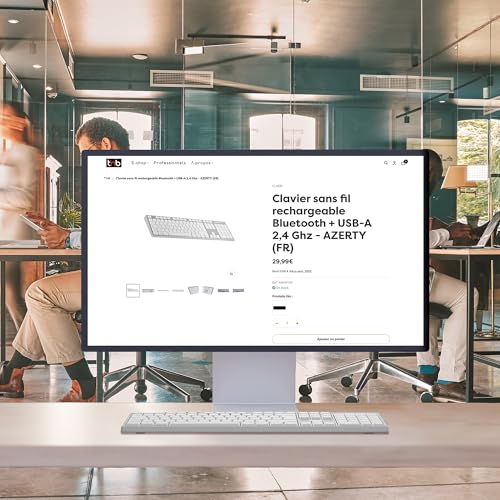 Clavier Bluetooth rechargeable USB-C touches souples AZERTY - 7