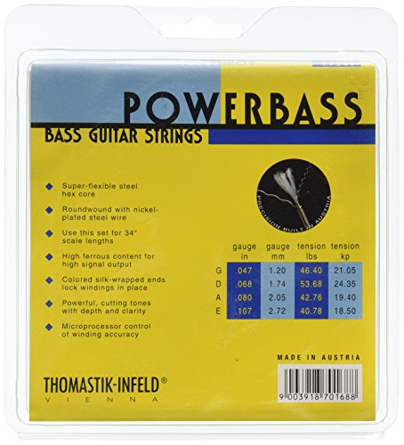 Thomastik Cordes Guitare électriques Power Bass Magnecore Round Wound Hexcore Jeu EB344 4-string roundwound long scale… - Les Beatles, Paul McCartney, John Lennon, RIngo Starr, George Harrison Thomastik Cordes Guitare électriques Power Bass Magnecore Round Wound Hexcore Jeu EB344 4-string roundwound long scale… – Image 3