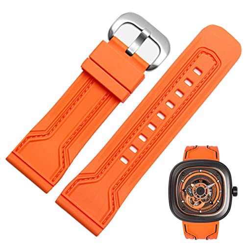 Accessoires en caoutchouc de sangle de montre 28 mm anti-irritation