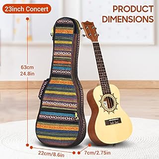 CAHAYA Housse pour Ukulélé Etui Ukulélé Sac Ukulélé Rembourré avec Sangle Réglable 23 Pouces CY0131-2 - Les Beatles, Paul McCartney, John Lennon, RIngo Starr, George Harrison CAHAYA Housse pour Ukulélé Etui Ukulélé Sac Ukulélé Rembourré avec Sangle Réglable 23 Pouces CY0131-2 – Image 2