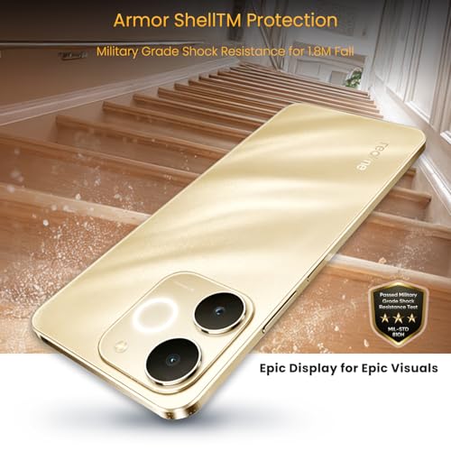Image of realme C71 4G Smartphone 4GB+64GB Dune Gold,6.745 inch Screen, 90Hz Eye Comfort Display, 6300mAh Battery, 37MP Cameras, Unisoc T7250 Chip, IP54