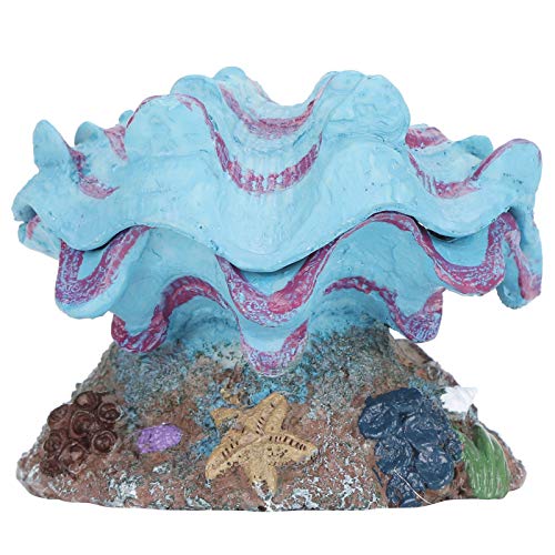 Aquarium Resin Shell Pearl, fácil de limpar não tóxico Borbulhador de conchas de aquário para aquári