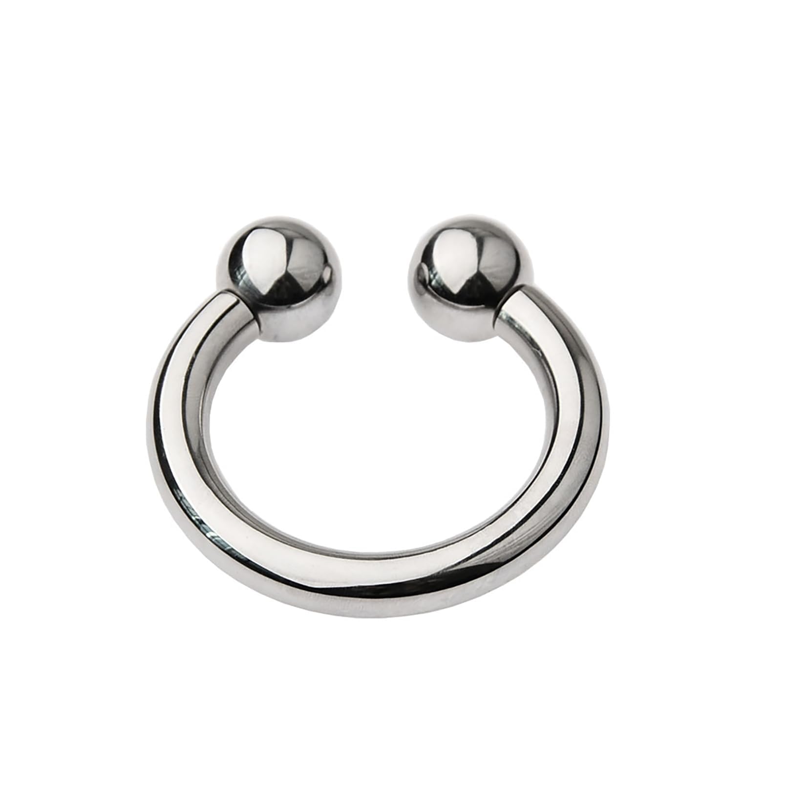 Anelli per testicoli del pene per uomini con perle di massaggio a testa tonda, anello per glande con ciondolo per scroto in 4 misure, anello per cazzo SM bondage sex toys per uomini (Silver,38mm)