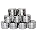 Nellam Stainless Steel Magnetic Spice Jars - Bonus Measuring Spoon Set - Airtight Kitchen Storage Containers - Stack on Fridge to Save Counter & Cupboard Space - 9pc Organizers in Silver