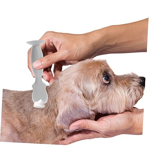 FONDOTIN Silikon Applikator Für Hunde Tränenflecken Und Faltencreme Mit Saugnapf Flexibler Spatel Zur Hautpflege Kompakt Für Unterwegs Tierpflege Zubehör