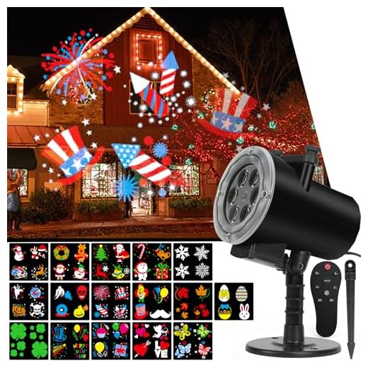 Christmas Lights Projector,Waterproof IP65 Indoor Motion Remote Control 10W LED Projector, 16 Slides Holiday Light Party Outdoor Garden House Apartment Kids Room Night Light