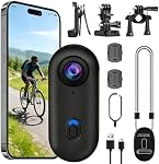 OBEST Action Camera, 4K Mini Thumb Camera, POV Cam with IP68 Waterproof, Magnetic Hands-Free POV Camera for Vlogging, Cycling, Mountaineering and Outdoor Sports(Black)