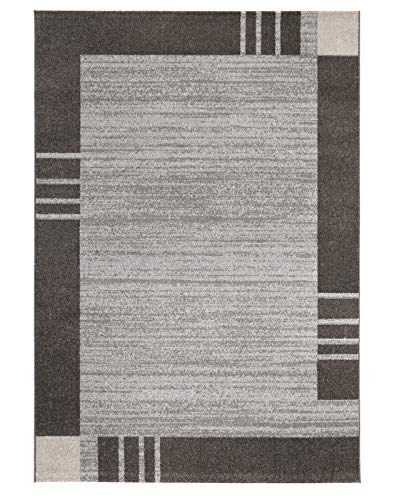 andiamo Webteppich Sant Jordi Bordüre Modern Kurzflor Polypropylen Teppich Barro, marrón, 120 x 170 cm