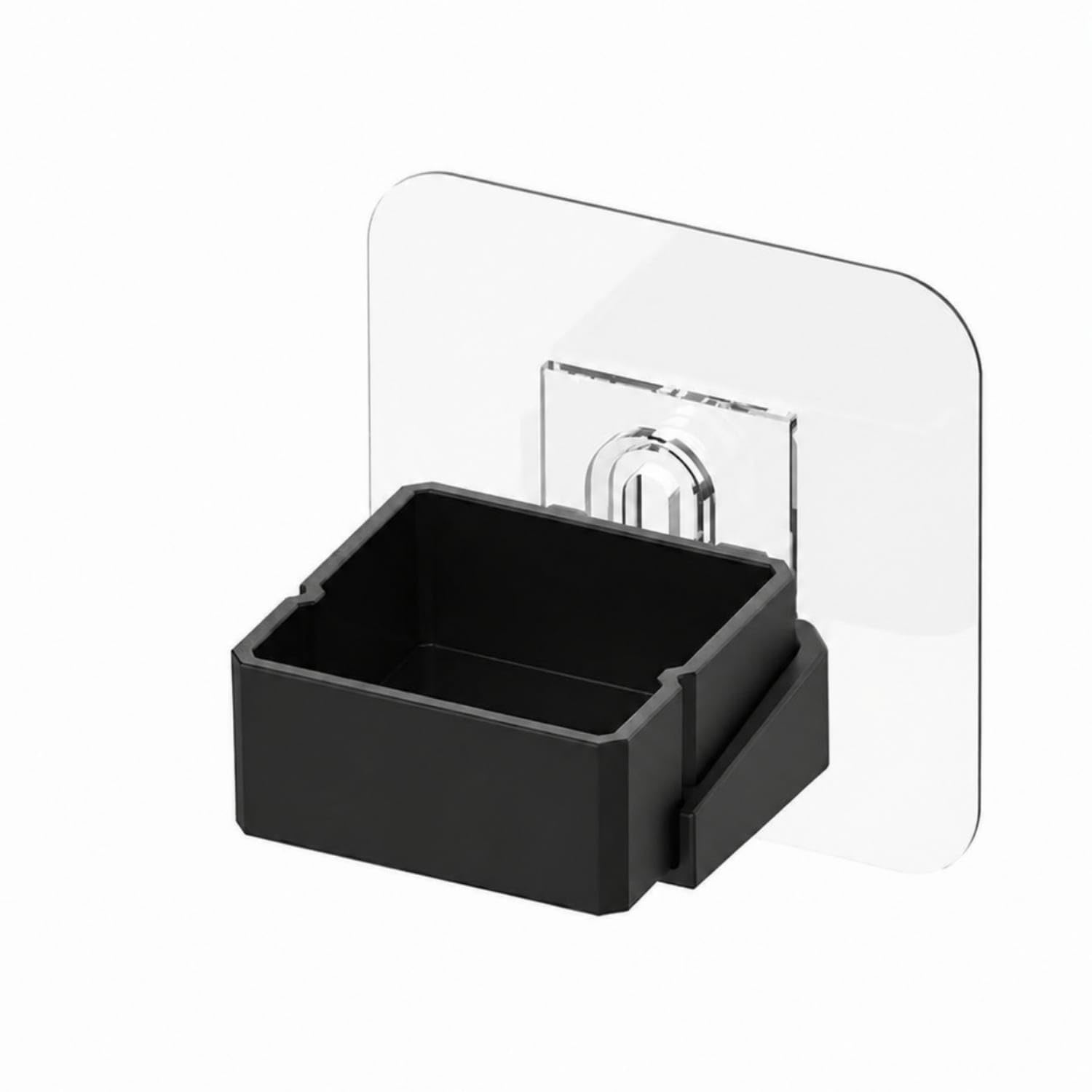 Bracket Mount Wall-Mounted Pet Bowl Plastic Gecko Feeding Bowl Easy-to-Clean Pet Feeding Ledge Square, Black, S-image-39