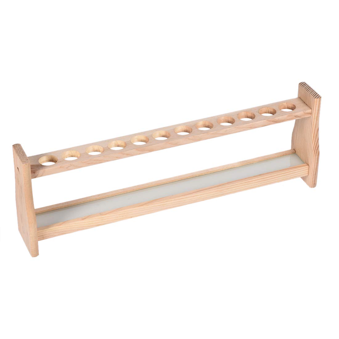 uxcell Wooden Test Tube Holder Rack 12 Wells for 25ml Centrifuge Tubes-image-48
