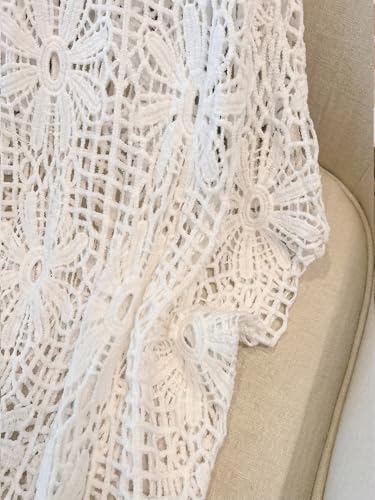 Image of MakeMeChic Women's Plus Size Crochet Boho Tops Summer Vacation Beach Cover Ups Sweater