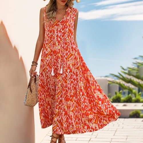 Robe midi ample fluide pour les journées ensoleillées à la plage - 2