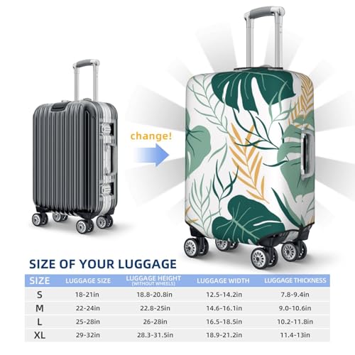 Green Palm Luggage Cover Elastic Suitcase Covers for Protector Suitcase Sleeve for Luggage 18-32 In2