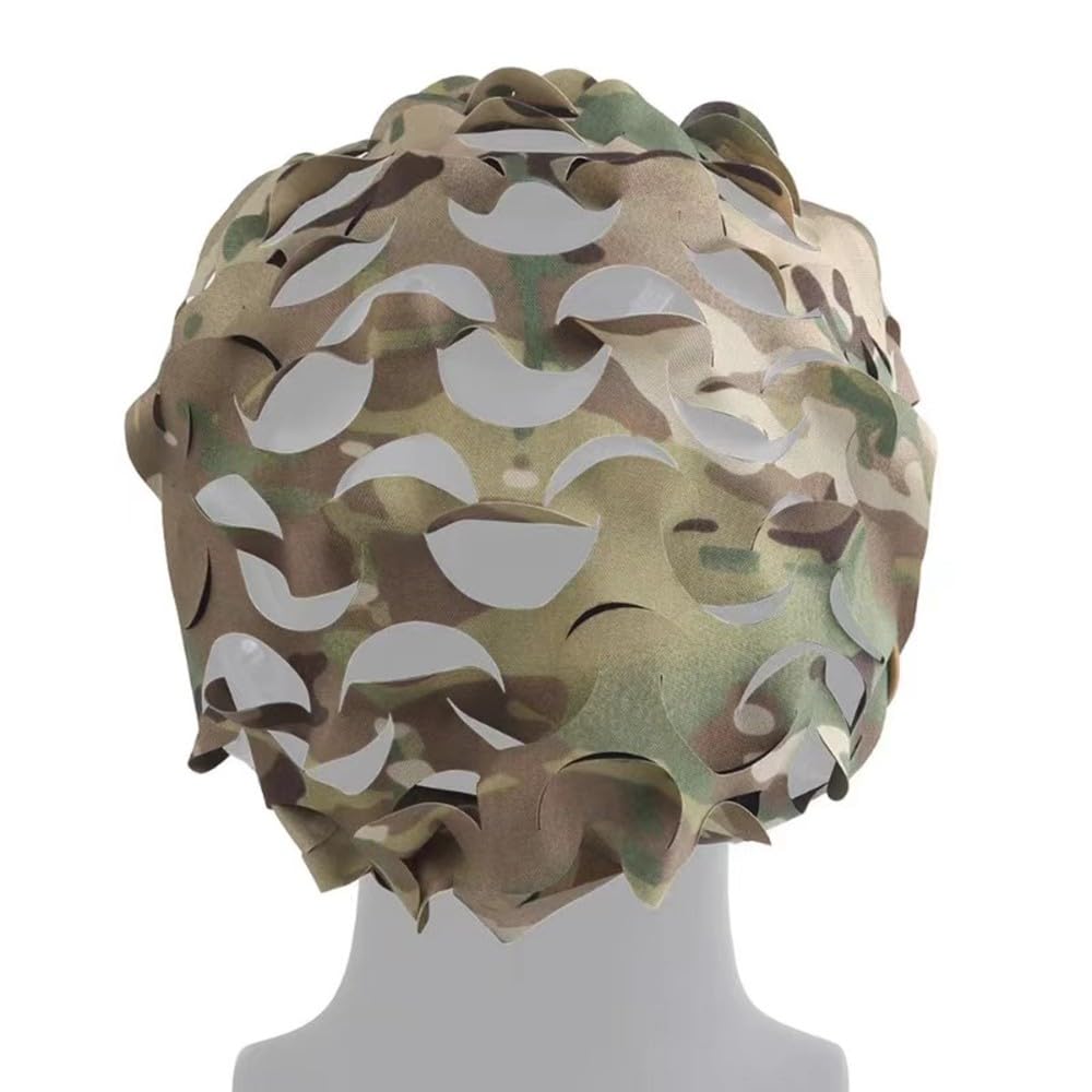 Taktisches Helm Netz Berzug, Leicht Schneiden Reproduction Helmüberzug Elastische Seilfixierung Camouflage-Netzbezug Military Airsoft Paintball