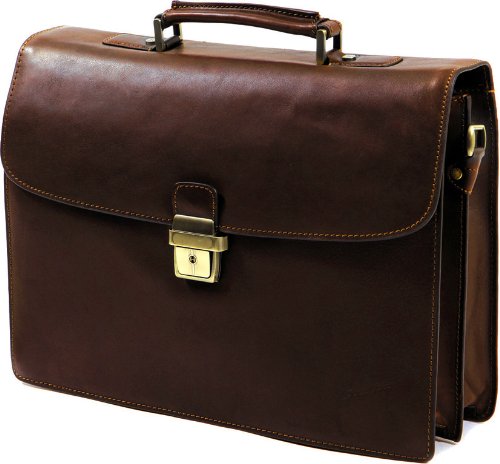 Cartable Arizona Gérard Henon Cuir De Vachette Gras Pleine Fleur 2 Soufflets GH 5226