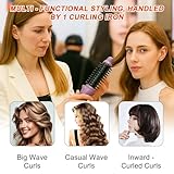Hot Brush - Thermal Brush Hot Brushes for Styling Hair, for Short Hair Heated Curling Curler Iron Automatic Rotating Air, Mini Small Travel Curlers Round Roller - Image 5