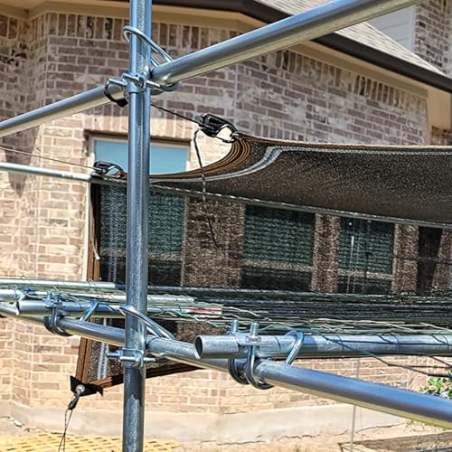 Fudatong 24 PCS 1\"x1\" O.D Cross-Connector Vertical Pipe Clip, U-Type Tube Buckle Steel Pipe Connector Fixator, Farm Greenhouse Awning Frame Top Rail Fence Scaffolding, Max Tube Dia 1\", 24 Pack