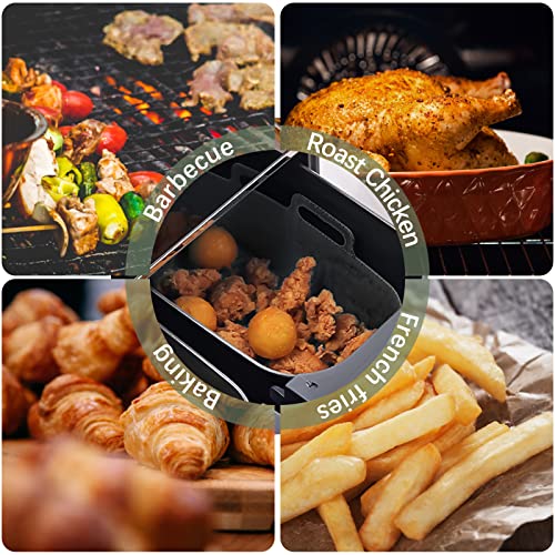 Silikonfoder för Ninja Dubbel Luftfritös - 2× Svart Airfryer Tillbehör