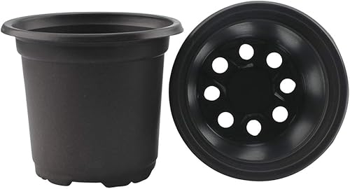 Miniatura 3 de KINGLAKE 100 macetas de plástico para plantas de 4 pulgadas, macetas de vivero, macetas de plántulas, contenedor de plantas de flores, macetas de