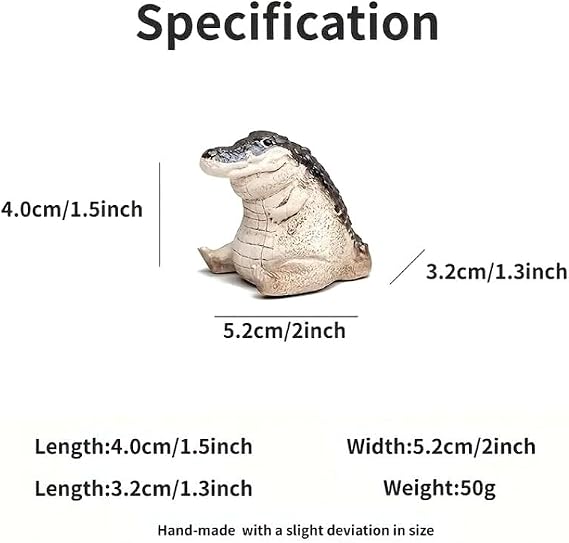 EatingBiting 2 Creative Tea Pet Crocodile Home Garden Decoration Fat Alligator Baby Ornament Small Statue Baby Statue Ornament for Indoor Outdoor Home Garden Decoration Animals Figurines Gift