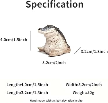 EatingBiting 2 Creative Tea Pet Crocodile Home Garden Decoration Fat Alligator Baby Ornament Small Statue Baby Statue Ornament for Indoor Outdoor Home Garden Decoration Animals Figurines Gift