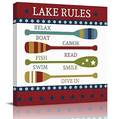 Oars Painting Artwork Print on Wrapped Canvas for Walls, Home Decor for Living Room Bedroom Kitchen, Decorative Wall Art…