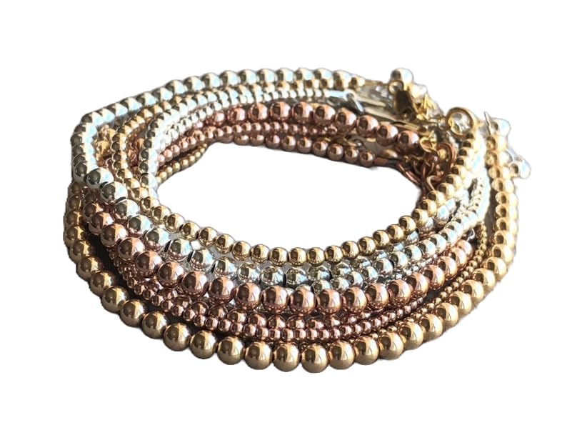Bracelet en argent sterling à perles 3mm idéal pour le layering quotidien