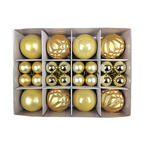 Kripyery Bola de Navidad Decoración de fiesta de Navidad Colgante Bola Colgante Caja de papel para Festival Dorado Cover