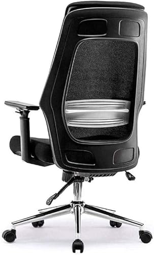 Silla de oficina ergonómica con soporte lumbar, reposabrazos ajustables, altura ajustable, color negro
