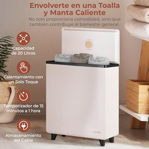 Towel warmer rectangular para baño y spa en casa ideal para pijamas o mantas 6