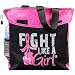 Fight Like a Girl Boxing Glove Tote Bag"Dakota" (Hot Pink)