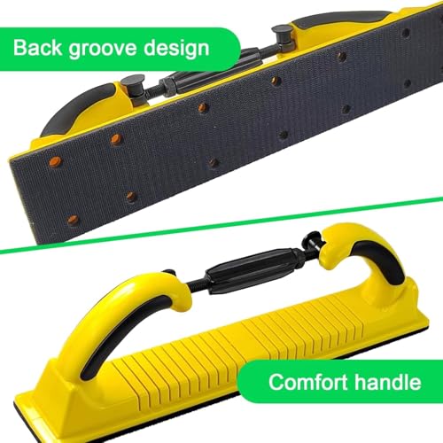 Flexibler Handschleifer ohne Staublöcher für Rigips, Profi Handschleifer für Trockenbau, schleifklotz auto, schleifbrett, für 70x400mm Schleifstreifen, Schleifklotz - Flexibel, Langlebig und Staubfrei