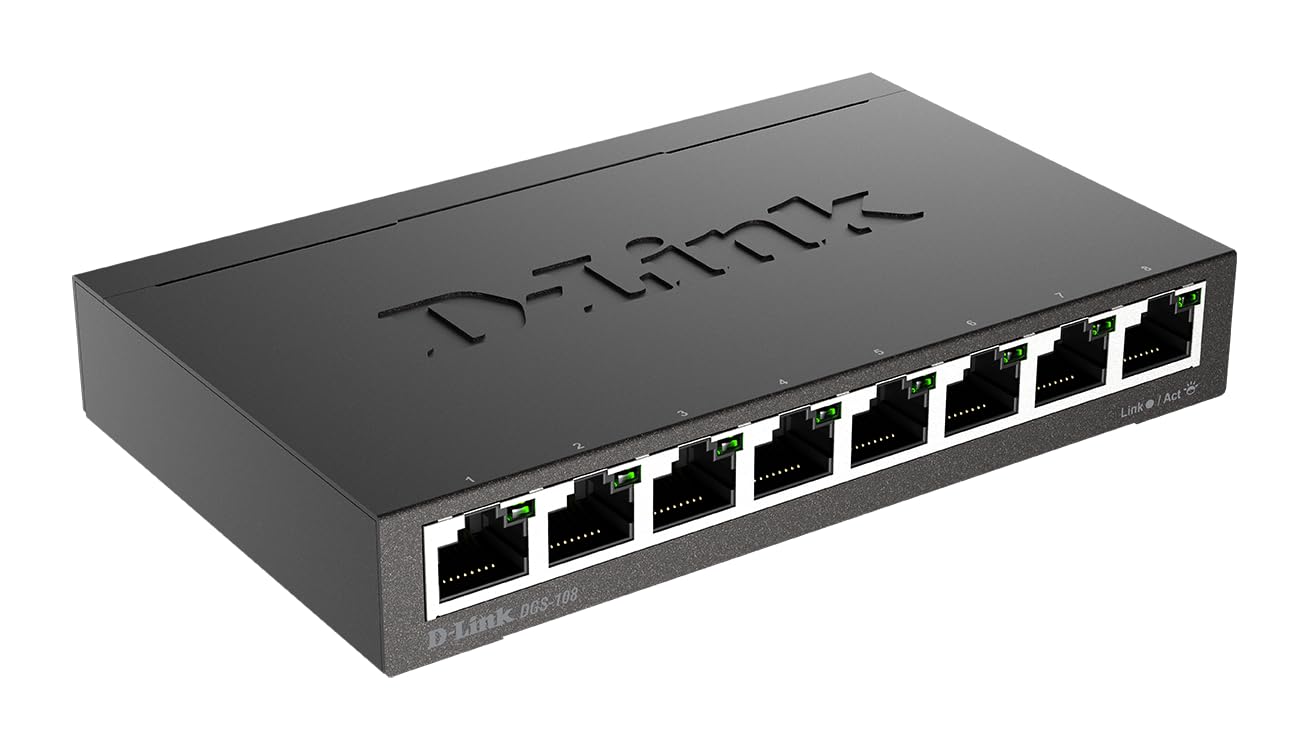 Switch D-Link DGS-108 8 Puertos/ RJ-45 10/100/1000