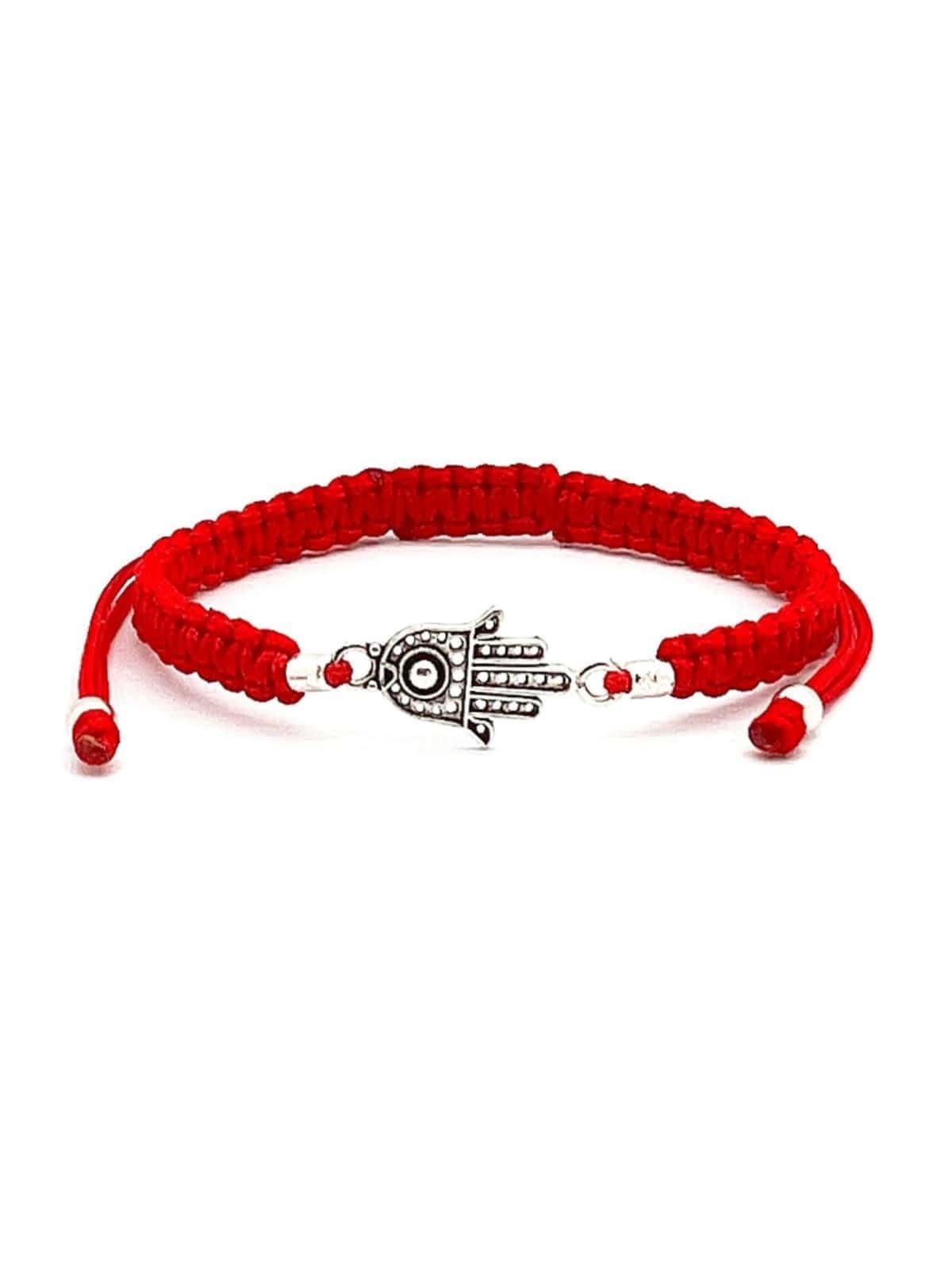Bracciale Cordino Mano di Fatima in argento sterling 925 - Atelier Paulin
