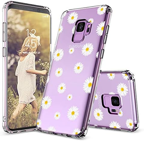 MOSNOVO Galaxy S9 Case, Galaxy S9 Clear Case, Daisy Floral Flower Pattern Printed Clear Design Transparent Back Case with TPU Bumper Case Cover for Samsung Galaxy S9