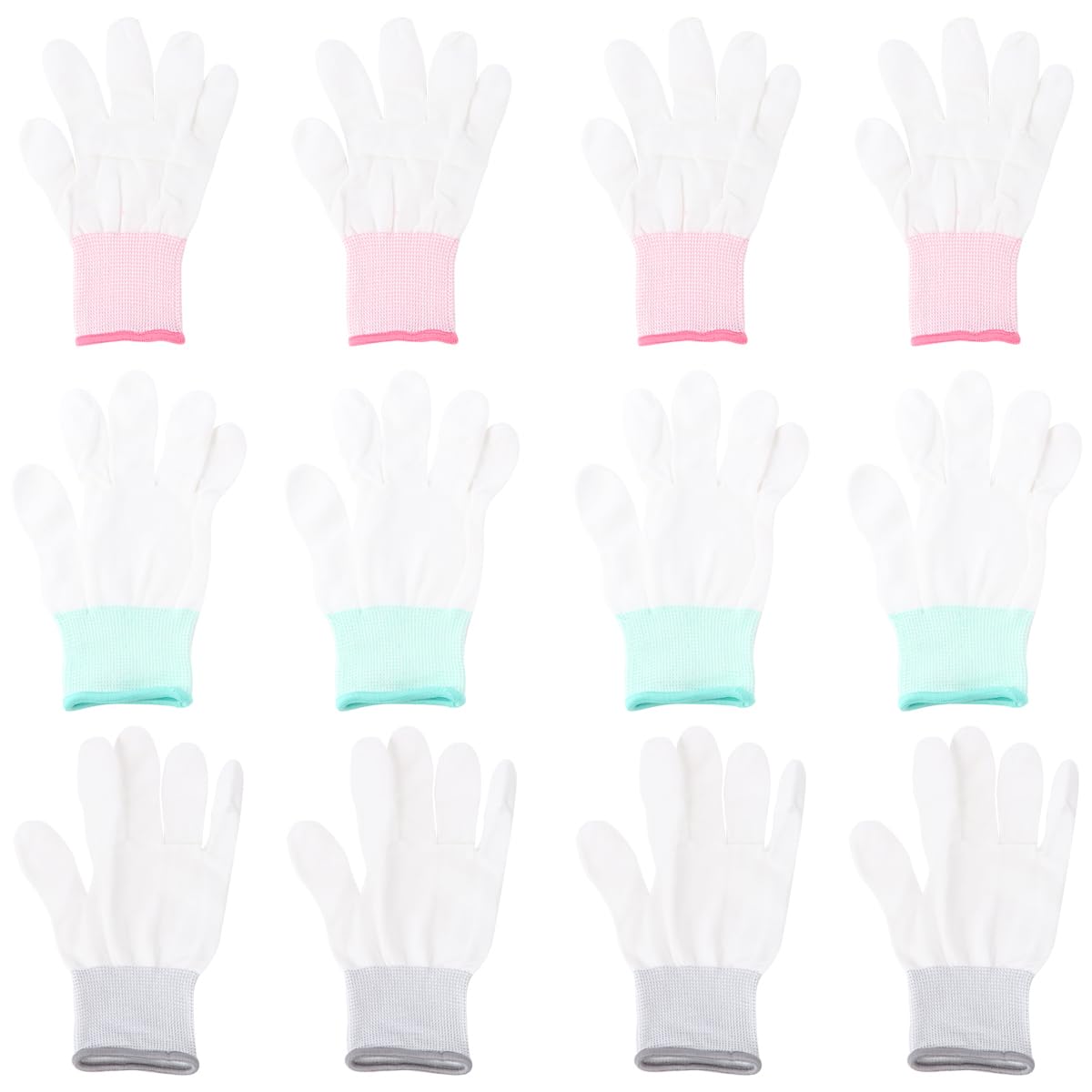 HANABASS Gardening Gloves Grip Gloves 9 Pairs Knit Garden Glove Anti-statics Gardening Breathable Painted Fingers Elastic