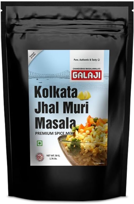 Galaji Kolkata Jhal Muri Masala |No Onion| No Garlic|Zip Lock Packing | 50 Grams | For Healthy Cooking | All Seasonings Spices | Pure & Hygiene | Spice Mix | Authentic Taste | Premium Masala