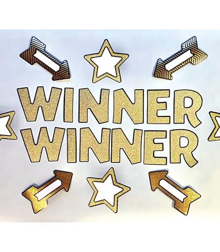 Image of Carson Dellosa 219 Piece 4 Inch Gold Glitter Bulletin Board Letters for Classroom, Alphabet Letters, Numbers, Punctuation & Symbols, Cut Out Letters for Bulletin Board