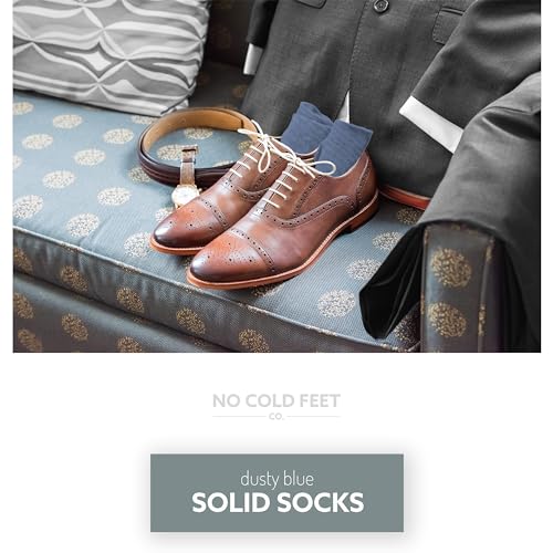 Fun Blue Colorful Novelty Socks for Men for Dress Casual Formal Groomsmen Wedding, 4 Pack3