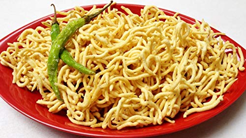 Image of Chheda's Bhavnagri Gathiya - Fried Gram Flour Sticks, Carom Seeds (170g pack of 5)